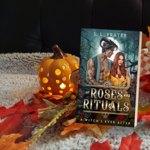 Of Roses and Rituals Mockup with fall decor